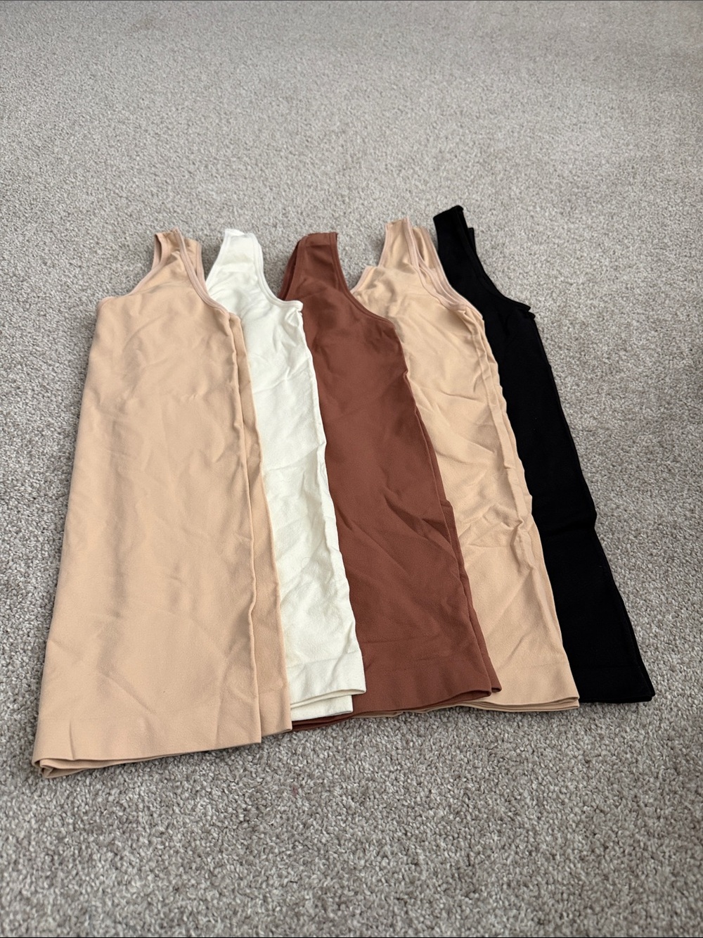 Women’s Basic Tank Dress - Black, Cream, Tan, Brown, Tan